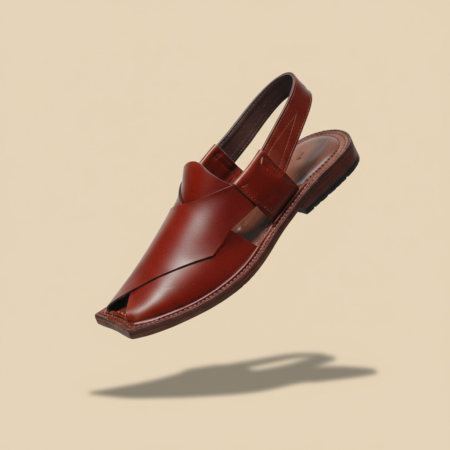 Matte Dark Brown Modern Khedi Peshawari Chappal